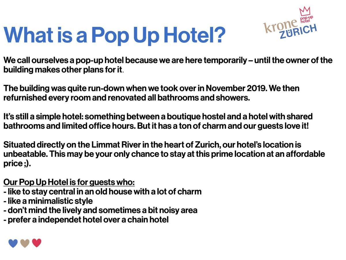 Pop Up Hotel Krone Zuerich 외부 사진